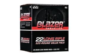 CCI Blazer Rimfire Ammunition .22 LR 38gr LRN 1235 fps 525/ct (Bulk)