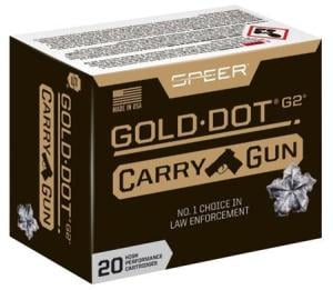 Speer Ammo Gold Dot 9mm 135gr GD Carry Gun HP 20rd