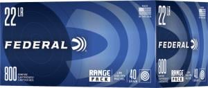Federal Premium Champion Training - Rimfire 22 Long Rifle 40 Grain Lead Round Nose Brass Cased Rimfire Ammunition 800 Rounds 729B800 22 LR