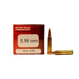 Black Hills 5.56mm 69gr OTM (Open Tip Match) Ammunition 50rds - D556N12 223/5.56