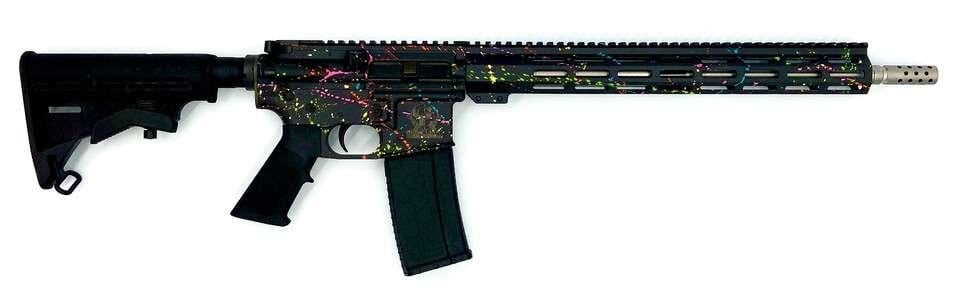 Great Lakes Firearms & Ammo GLFA AR-15 Rifle 16" Saved By The Splatter Black 223 Wylde