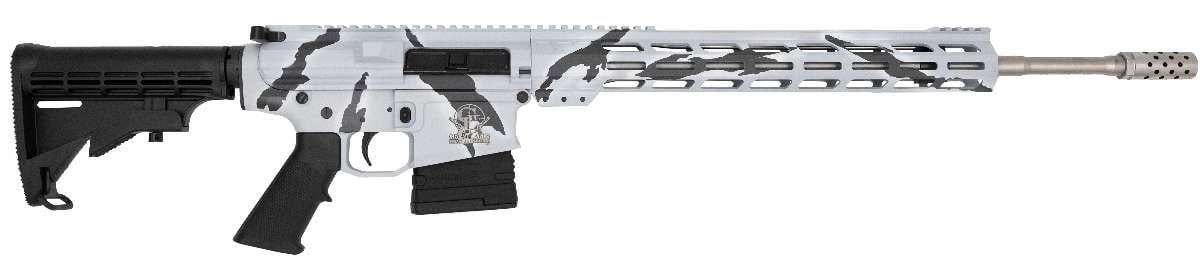 Great Lakes Firearms & Ammo AR10 Rifle 20" Pursuit Snow CAMO 6.5 Creedmoor
