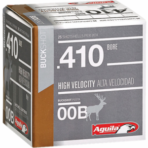 Aguila Ammunition Sub-Gauge 410 Gauge 1/2 oz 2.50in 00 Shotgun Buckshot Ammo 25 Rounds 1C4100BA
