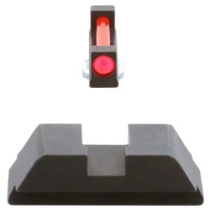 Ameriglo Glock 17/19/22 Night Sight Set, Spec. Combo - Red Fiber Front / Flat Black Rear