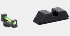 AmeriGlo Glock 42 / 43 / 43X / 48 Fiber Optic Sight Set Green Front / Black Rear