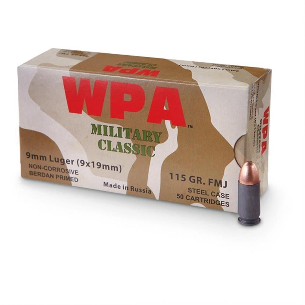 9mm Wolf | WPA 115 FMJ (Military Classic) MC919FMJ