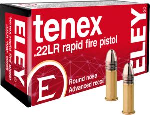Eley Tenex Rapid Fire Pistol .22LR 40 Grain RN 50 Rounds .22 Long