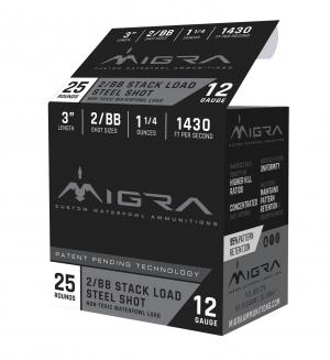 Migra Combinational 12 Gauge 1 1/4 oz 3in Centerfire Shotgun Ammo 25 Rounds M-12S2-BB
