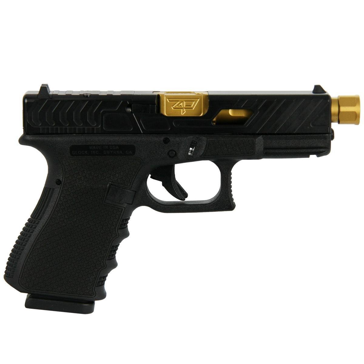 Glock 19 Gen 3 Chainmail Black Bear Cut Gold 9mm