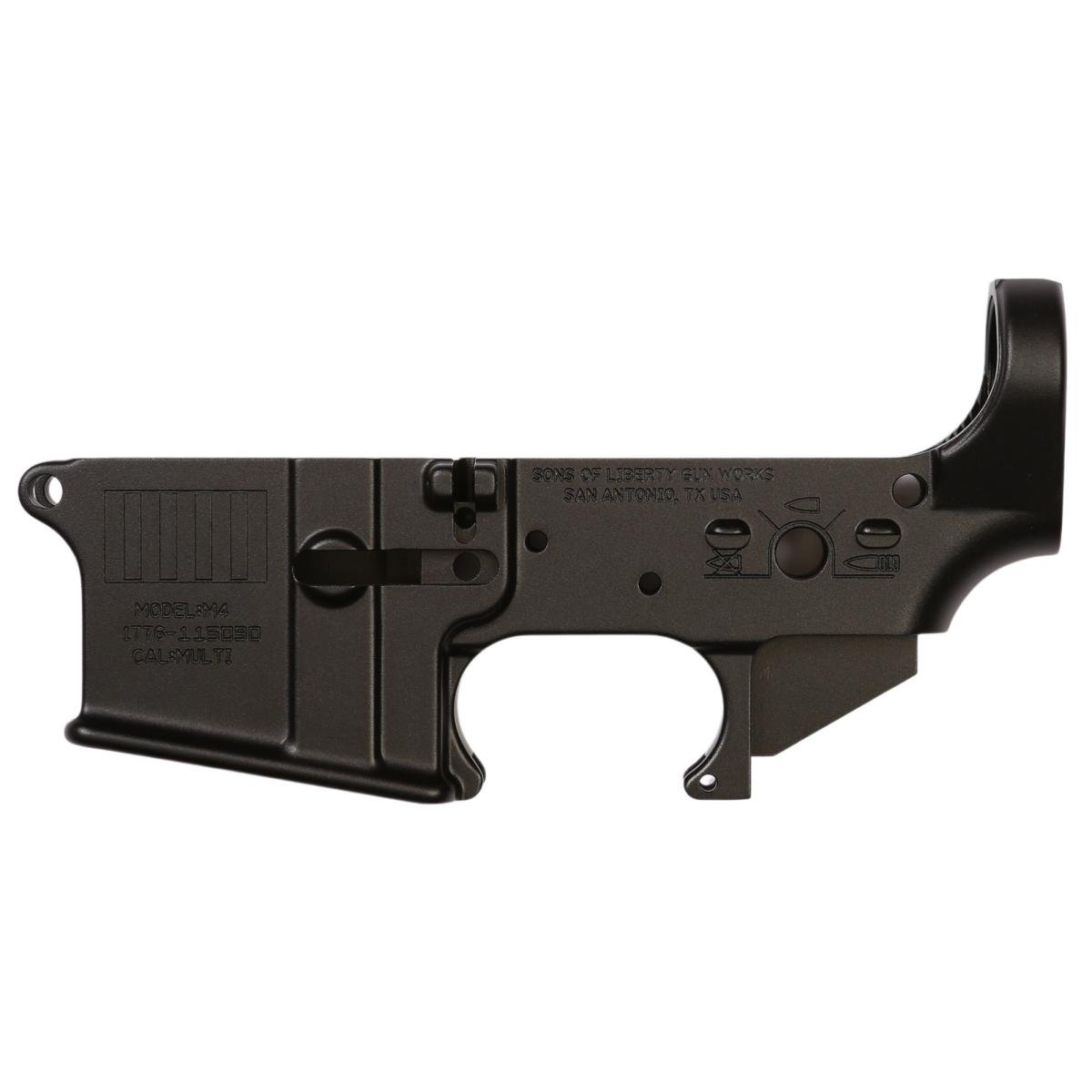 Sons of Liberty Gun Works Rebellious Stripes Stripped Lower Receiver 223/5.56