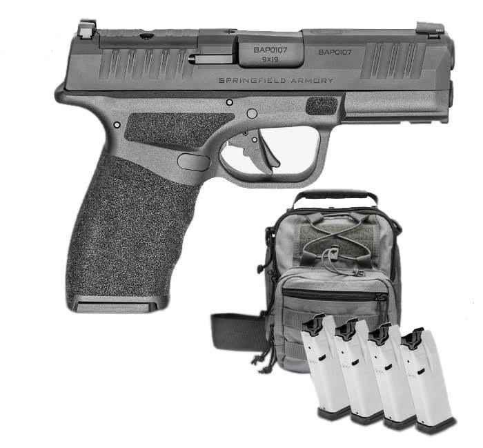 Springfield Hellcat Pro OR w/ Four Magazines and Gray Bag 9mm