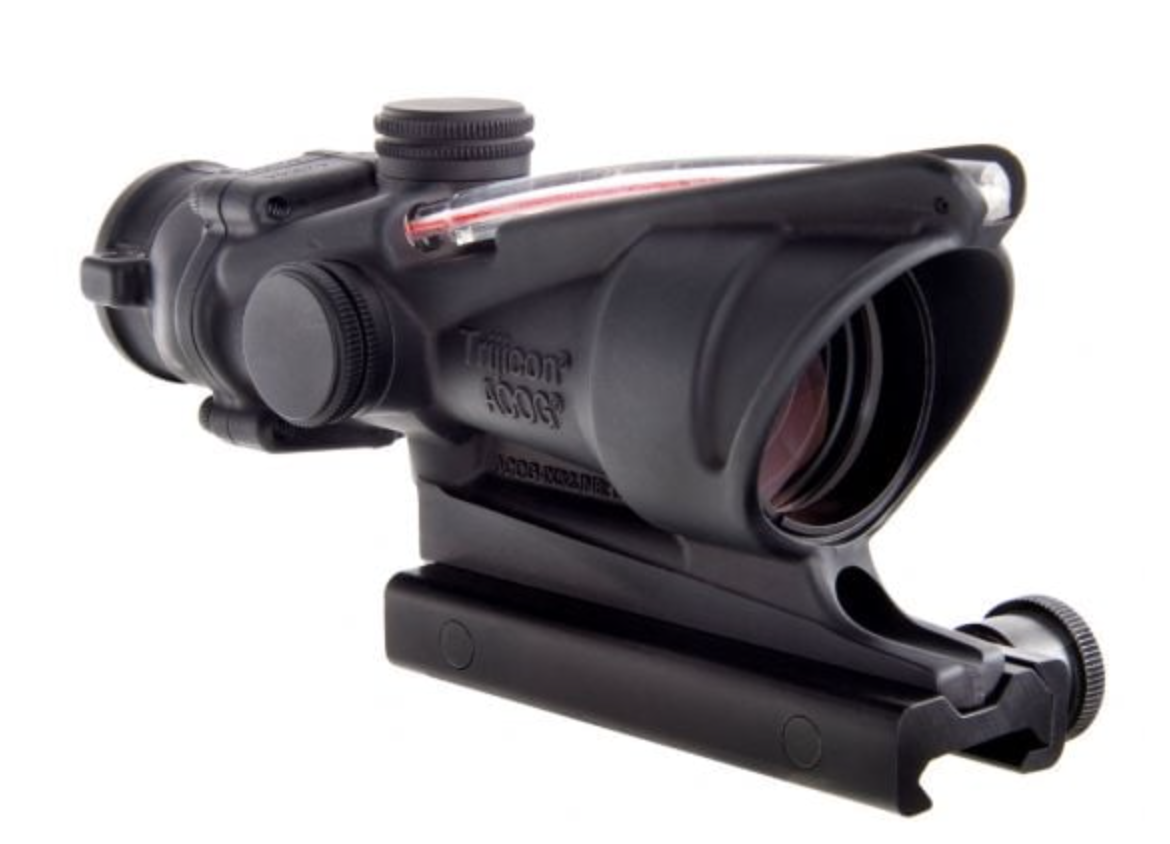 Trijicon ACOG 4x32 Scope w/Dual Illuminated Red Crosshair .223 Ballistic Reticle w/TA51 Mount, Black