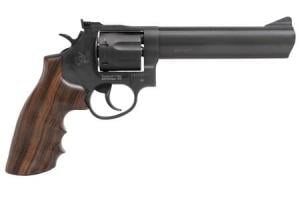 Taurus 66  Black Revolver with Smooth Hardwood Grips and 6-Inch Barrel 357 Mag, 38 Special