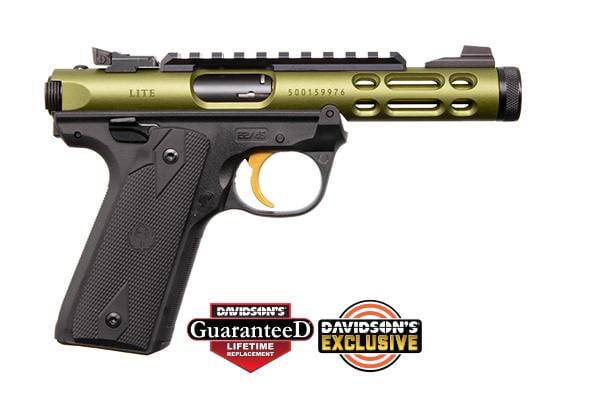 Ruger Mark IV 22/45 Lite OD Green W/ Gold Trigger 22 LR