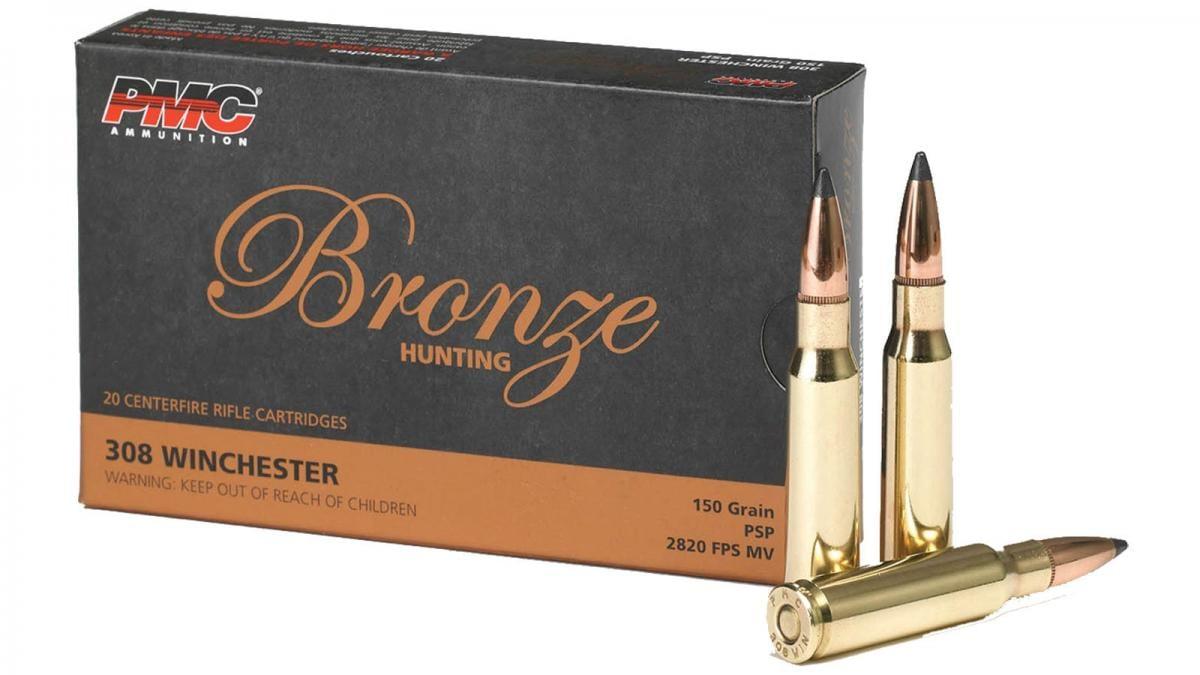PMC Ammunition .308 Winchester 150 Grain Pointed Soft Point Brass Cased Rifle Ammo 20 Rounds 308SP