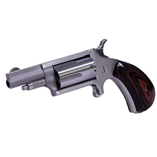 North American Arms NAA-22 Collector's Set 1.63" Revolver 5 Rd. Stainless w/ Walnut Display Case 22 WMR