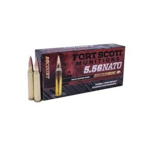 Fort Scott Munitions 5.56x45mm NATO 55 grain Copper Solid Brass Centerfire Rifle Ammo 20 556-055-SCV 223/5.56