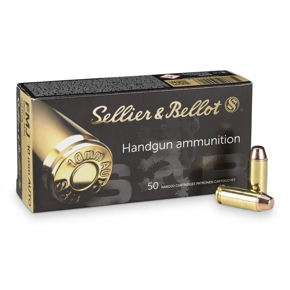Sellier & Bellot Handgun Ammunition 10mm Auto 180 gr FMJ 1164 Fps 50/ct