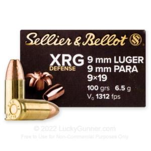 XRG Defense 9mm Luger Ammunition 25 Rounds Copper HP 100 Grain