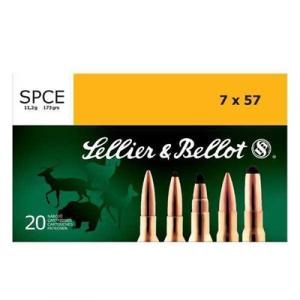 Sellier & Bellot 7x57mm Mauser 173gr Spce Ammo - 7x57mm Mauser 173gr Soft Point Cutting Edge 20/Box 7x57R