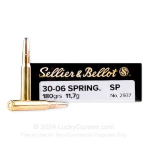 Sellier & Bellot .30-06 Springfield Ammunition 180 Grain Soft Point 2707 fps 400 Rounds