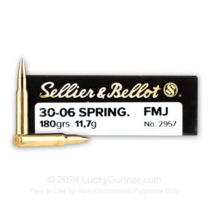 Sellier & Bellot .30-06 Springfield Ammunition 180 Grain FMJ 2673 fps 400 Rounds