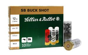 Sellier & Bellot 12 Gauge 2-3/4" 1-1/4oz #00 Ammo - 12 Gauge 2-3/4" 1-1/4oz #00 10/Box