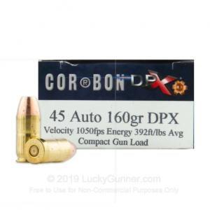 Cor-bon Deep Penetrating X bullet DPX45160 45 ACP