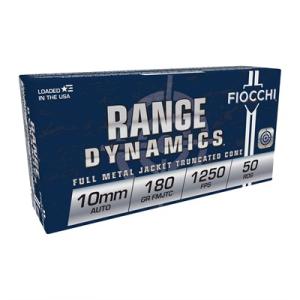 Fiocchi Handgun Ammunition 10mm Auto 180gr FMJTC 1250 fps 50/ct