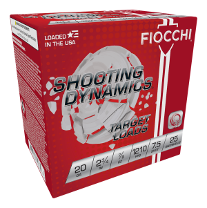 Fiocchi Shooting Dynamics Target Shotshells - 20 Gauge - #7.5 Shot - 2.75" - 25 Rounds