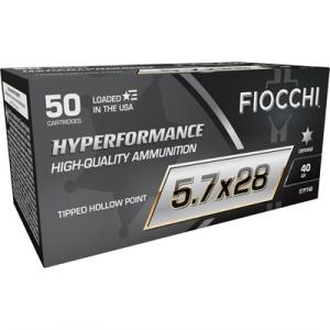Fiocchi Hyperformance Defense Handgun Ammunition 5.7x28mm 40gr THP 1750 fps 50 Rounds