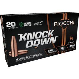 Fiocchi KnockDown .270 Winchester 130 gr LFCHP 20rds Rifle Ammo for Reliable Performance - 270CHA