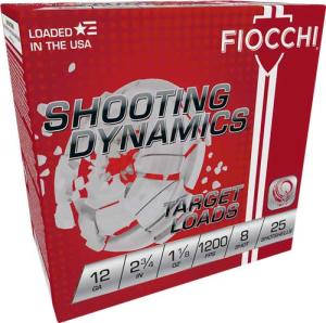 Fiocchi Shooting Dynamics, 12 Gauge Ammo, 2 3/4", 1 1/8 oz., 250 Rounds