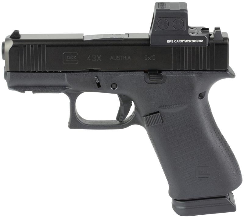 Glock 43X MOS w/Holosun EPS Carry 2 MOA Red Dot (EPS PACKAGE) 9mm