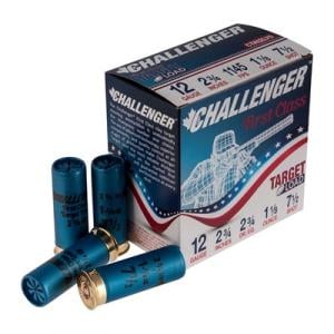 Challenger Ammo First Class Target Load 12 Gauge 2-3/4" Ammo - 12 Gauge 2-3/4" 1-1/8 Oz #7.5 Shot 250/Case (Cta12l75)