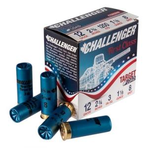 Challenger Ammo First Class Target Load 12 Gauge 2-3/4" Ammo - 12 Gauge 2-3/4" 1-1/8 Oz #8 Shot 250/Case (Cta12h8)