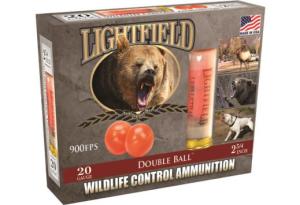 Lightfield Wildlife Control Less Lethal Ammunition 20 Gauge 2-3/4" Mid-Range Rubber Ball Box of 5