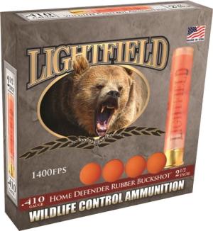 Lightfield Wildlife Control Less Lethal Ammunition 410 Bore 2-1/2" Rubber Buckshot 4 Pellets Box of 5