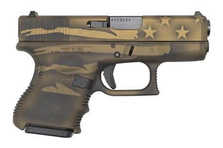 Glock 26 Gen 5 Bronze/Coyote Battle Worn Flag 9mm