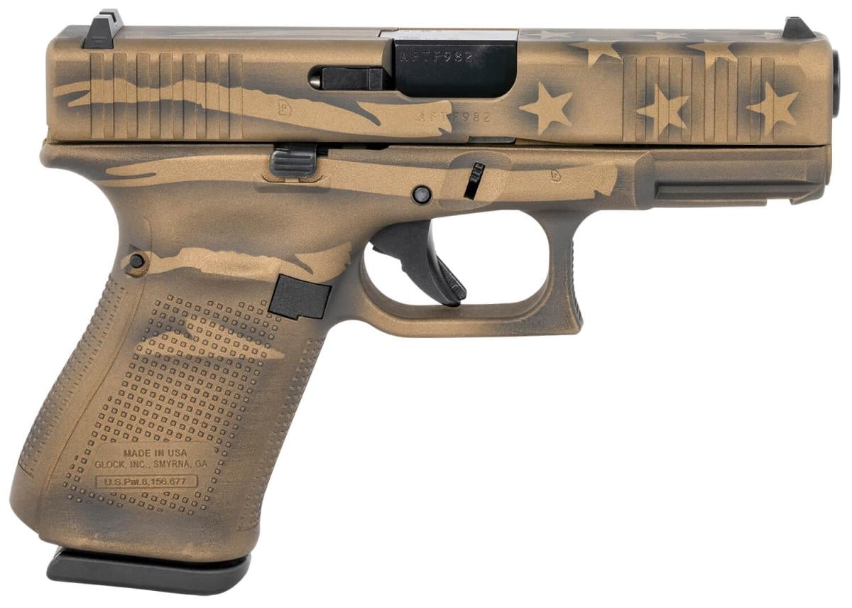 Glock 23 Gen 5 BRONZE Distressed USA Flag 40 S&W