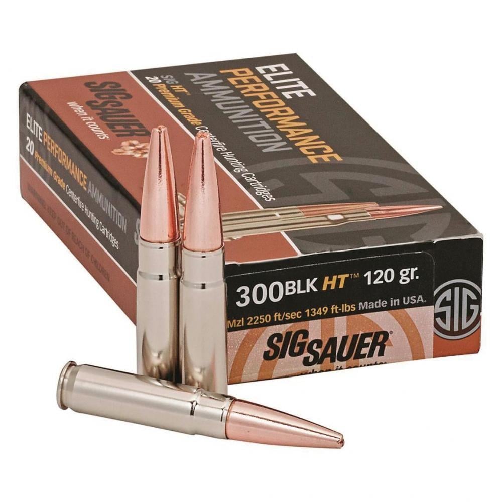 300 AAC Blackout Sig Sauer 120 Elite Hunting Solid Copper, OTM E300H1-20