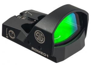 Sig Sauer Romeo1 Reflex Sight, 1x30mm, 6 MOA Red Dot, 1.0 MOA Adjustable, Black, Medium