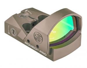 Sig Sauer Romeo1Pro 1x30mm Red Dot Sight, 6 MOA Dot Reticle, Aircraft Grade Aluminum, Flat Dark Earth, SOR1P103