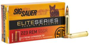 SIG Sauer Varmint & Predator Rifle Ammunition .223 Rem 55gr PT 3340 fps 20/ct 223/5.56