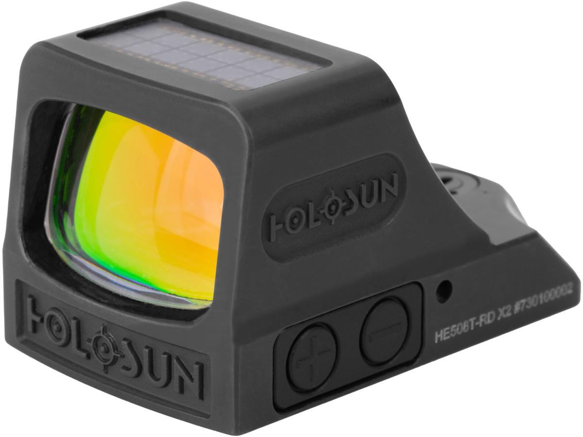 Holosun 508t Green X2 HE508T-GR-X2 Pistol Open Sight, Solar, Multi-Reticle, Titanium, Solar, Shake Awake