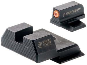 Night Fision S&W M&P Shield Plus Night Sight Set, Orange Front Ring, Blank Rear Sight