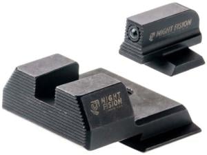 Night Fision S&W M&P Shield Plus Night Sight Set, Black Front Ring, Blank Rear Sight