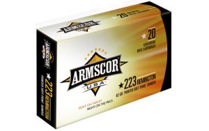 Armscor 62 gr PSP Interlock BT .223 Rem/5.56 Ammo, 20/box - AC2234N 223/5.56