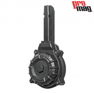 Promag Glock 17, 19 9mm 50 Round Drum Magazine - Black