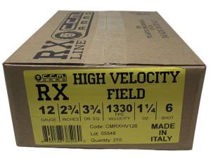Clever RX High Velocity Field 12ga. 1 1/4oz 3 3/4dr. #6 Shotgun Ammunition 250rd Case